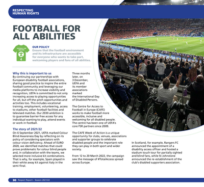 UEFA Respect Report 2021-22
